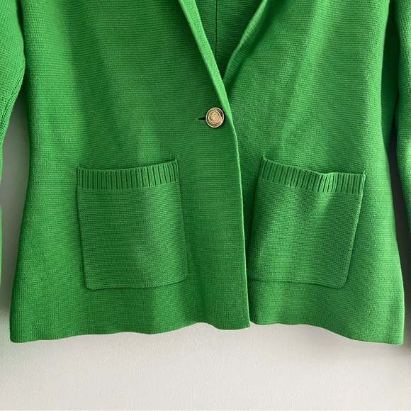 L’Agence Lacey Knit Blazer Bright Green Size Large Sweater Knit Jacket - Picture 5 of 11
